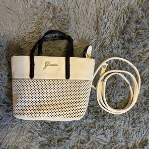 Guess mini bag black and white used in great condition